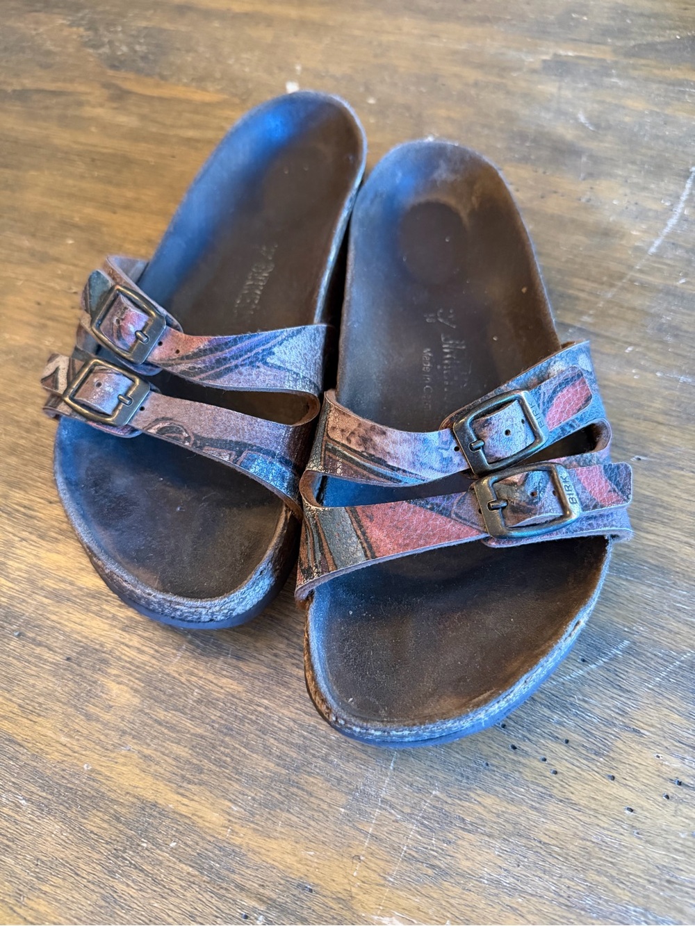Multi Color Birkenstocks Size 37 FAIR